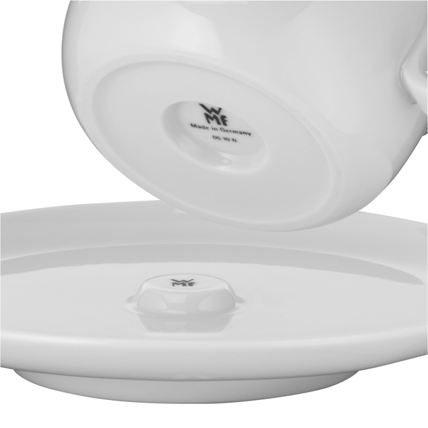 WMF - SET 2x Taza para capuchino con un platillo BARISTA 160 ml blanco