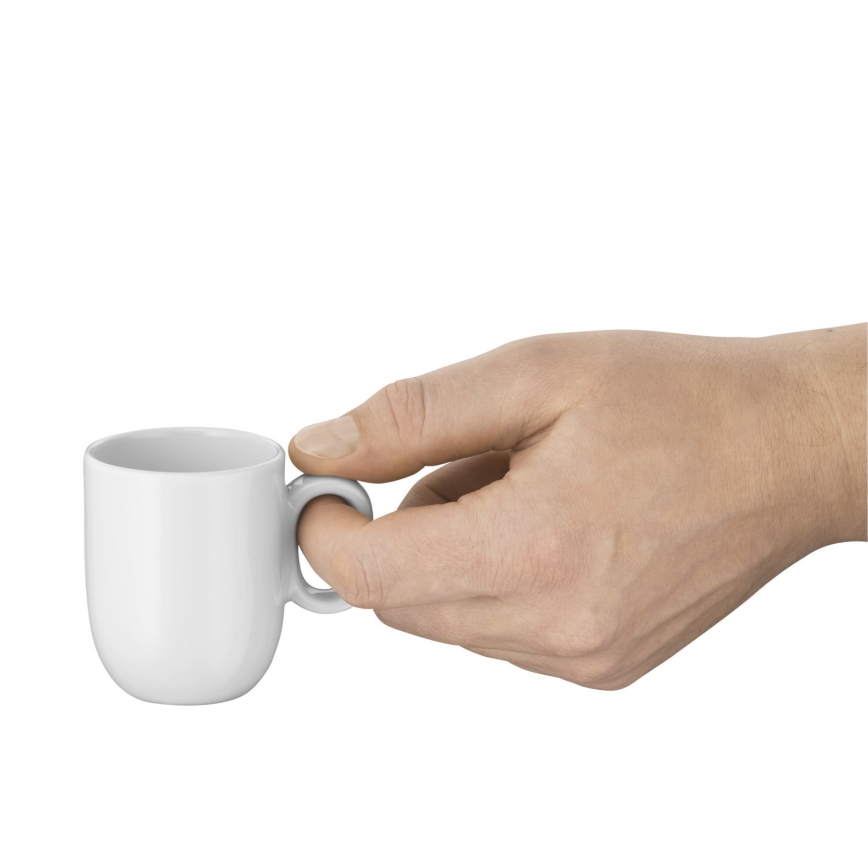 WMF - SET 2x Taza para espresso con platillo BARISTA blanco