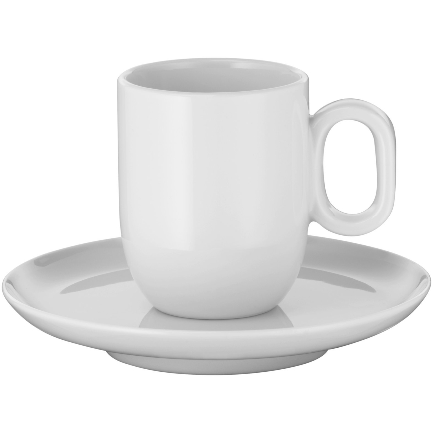 WMF - SET 2x Taza para espresso con platillo BARISTA blanco