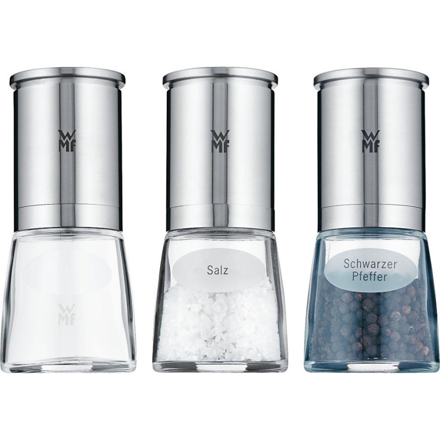 WMF - SET 3x Molinillo de especias DE LUXE acero inoxidable