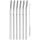 WMF - SET 6x Pajillas de acero inoxidable BARIC + cepillo de limpieza
