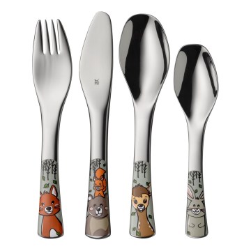 WMF - Set de cubiertos para niños FOREST FRIENDS 4 piezas