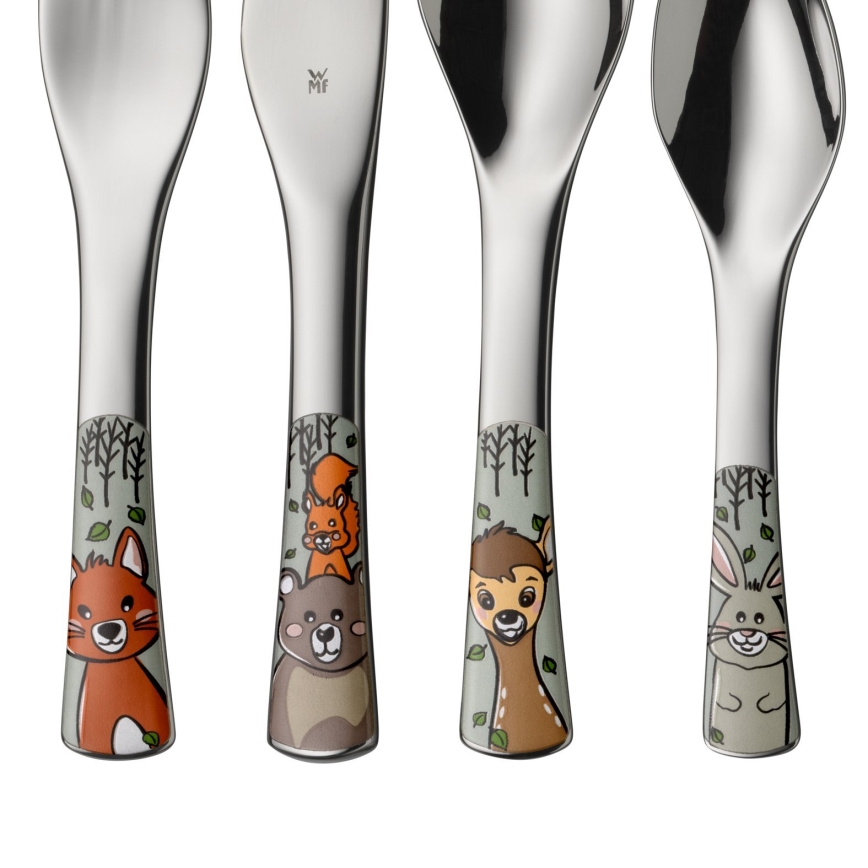 WMF - Set de cubiertos para niños FOREST FRIENDS 4 piezas