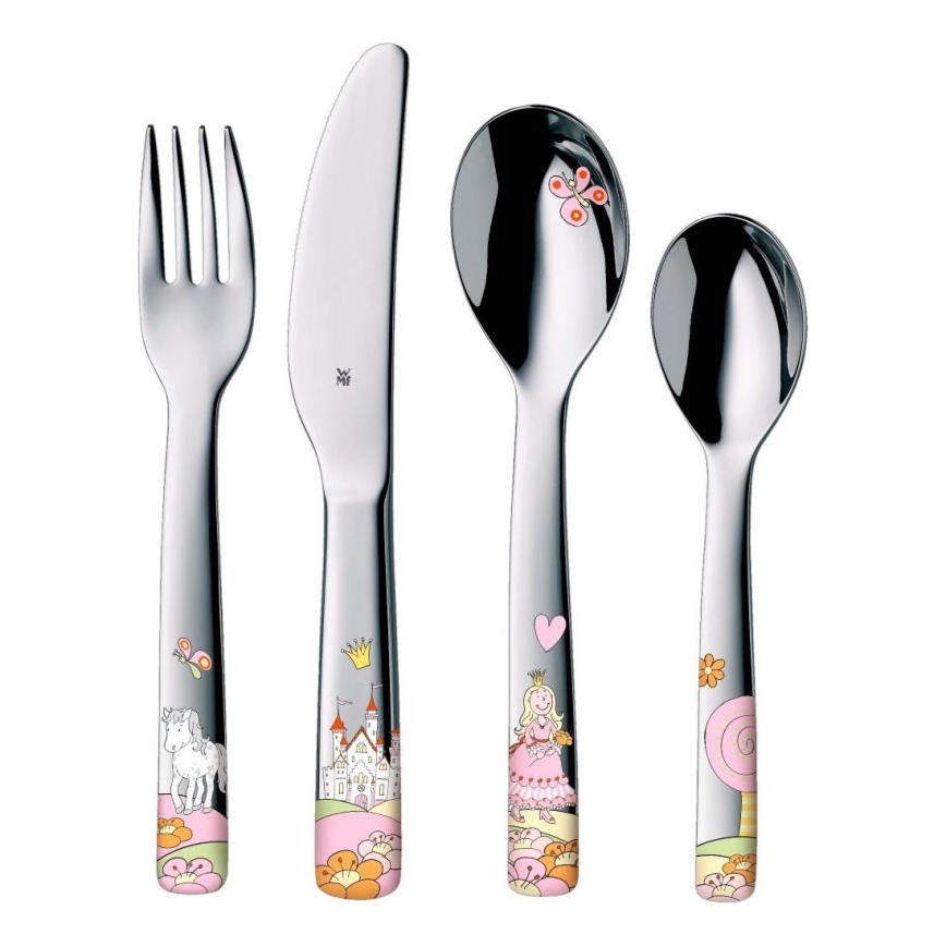 WMF - Set de cubiertos para niños Princesa Anneli 4 piezas
