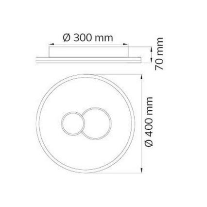 Wofi 11246 - Plafón LED regulable NADRA LED/27W/230V