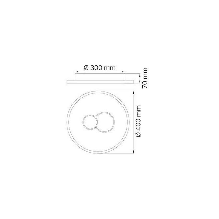 Wofi 11246 - Plafón LED regulable NADRA LED/27W/230V