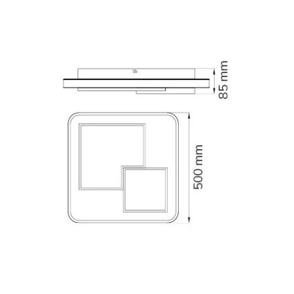 Wofi 11610 - Plafón LED regulable FELA LED/40,5W/230V 3000K