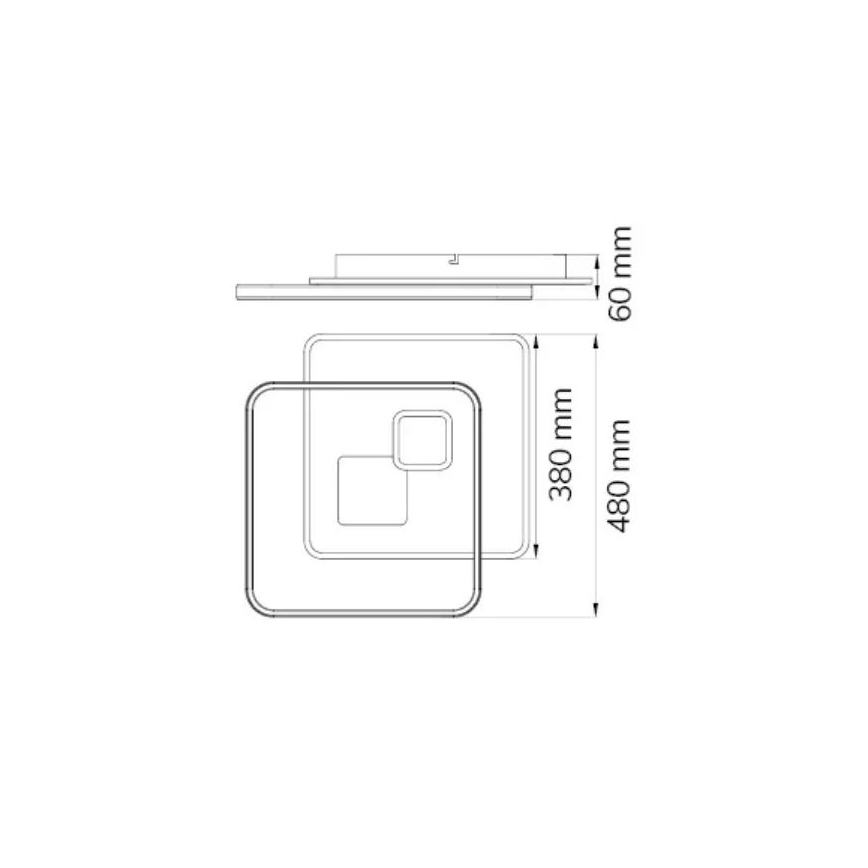 Wofi 11620 - Plafón LED regulable AKON LED/43,5W/230V 2700-5500K + mando a distancia