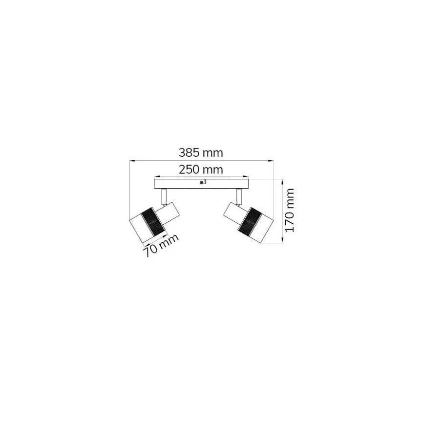 Wofi 11650 - Foco DORAL 2xE14/28W/230V