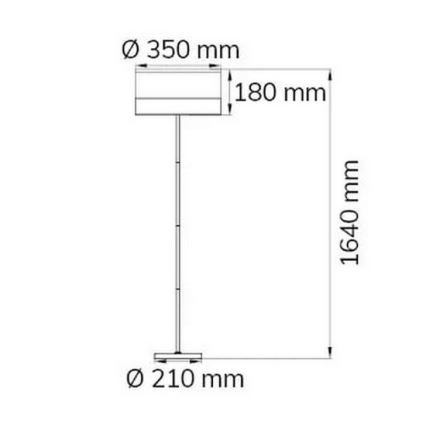 Wofi 11765 - Lámpara de pie DAVIE 1xE27/40W/230V