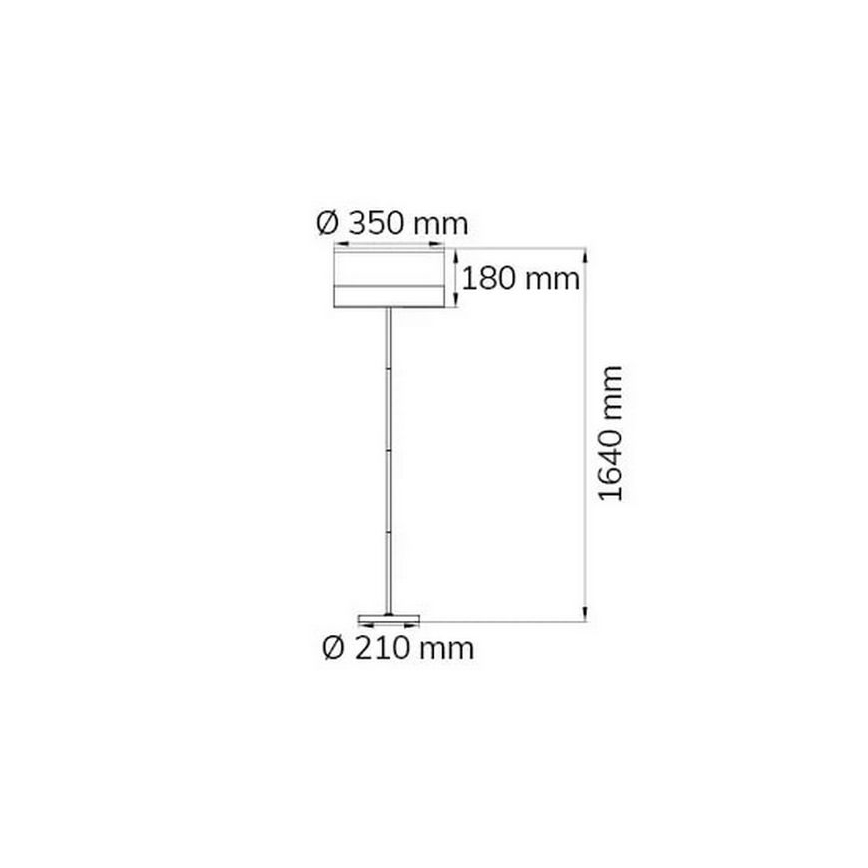Wofi 11765 - Lámpara de pie DAVIE 1xE27/40W/230V