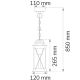 Wofi 12276 - Lámpara colgante para exterior DELIAN 1xE27/10W/230V IP54