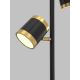 Wofi 3003-304S - Lámpara de pie LED regulable TOULOUSE LED/21W/230V negro/dorado