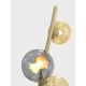 Wofi 3014-904 - Lámpara LED de pie NANCY 9xG9/3,5W/230V dorado/gris