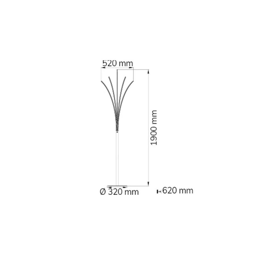 Wofi 3557.05.01.0000 - Lámpara de pie LED regulable BENETT LED/24W/230V