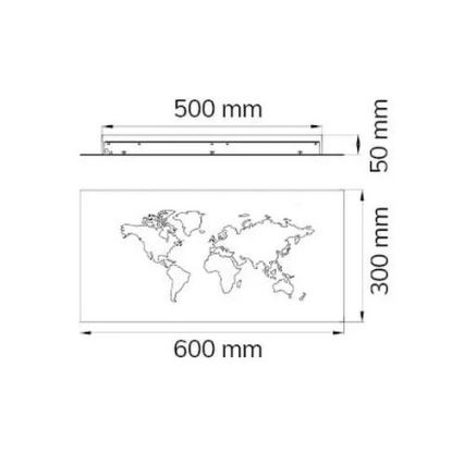 Wofi 4556.01.50.9600 - Aplique de decoración LED LINDA LED/26W/230V 3000K