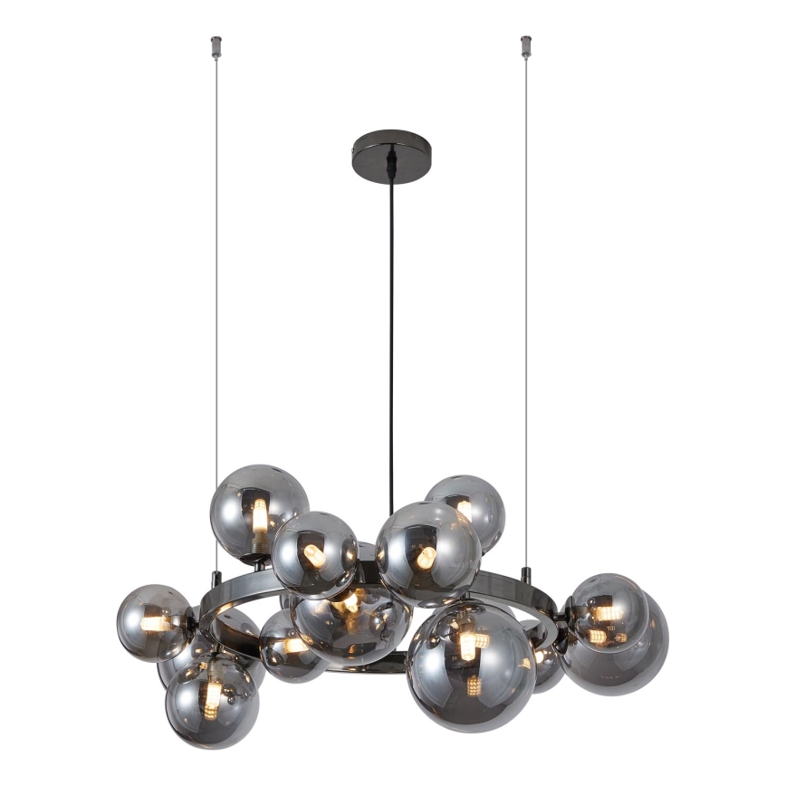 Wofi 5014-1505W - Lámpara LED colgante VILLA 15xG9/3W/230V negro