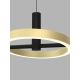 Wofi 5016-304 - Lámpara de araña LED regulable BREST LED/26W/230V negro/dorado