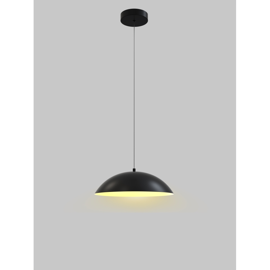 Wofi 6001-104 - Lámpara de araña LED regulable ROSCOFF LED/19W/230V negro/dorado
