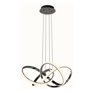 Wofi 6134-105L - Lámpara de araña LED regulable INDIGO LED/50W/230V negro/cromo brillante