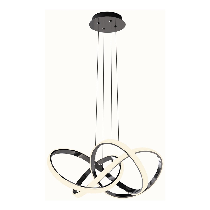 Wofi 6134-105L - Lámpara de araña LED regulable INDIGO LED/50W/230V negro/cromo brillante