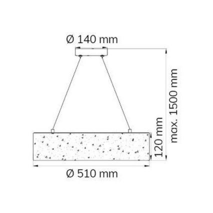 Wofi 6370.01.70.7000 - Lámpara LED colgante LEIKA LED/21W/230V