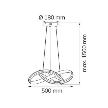 Wofi 6823.01.10.9500 - Lámpara de araña LED regulable SOLO LED/28W/230V