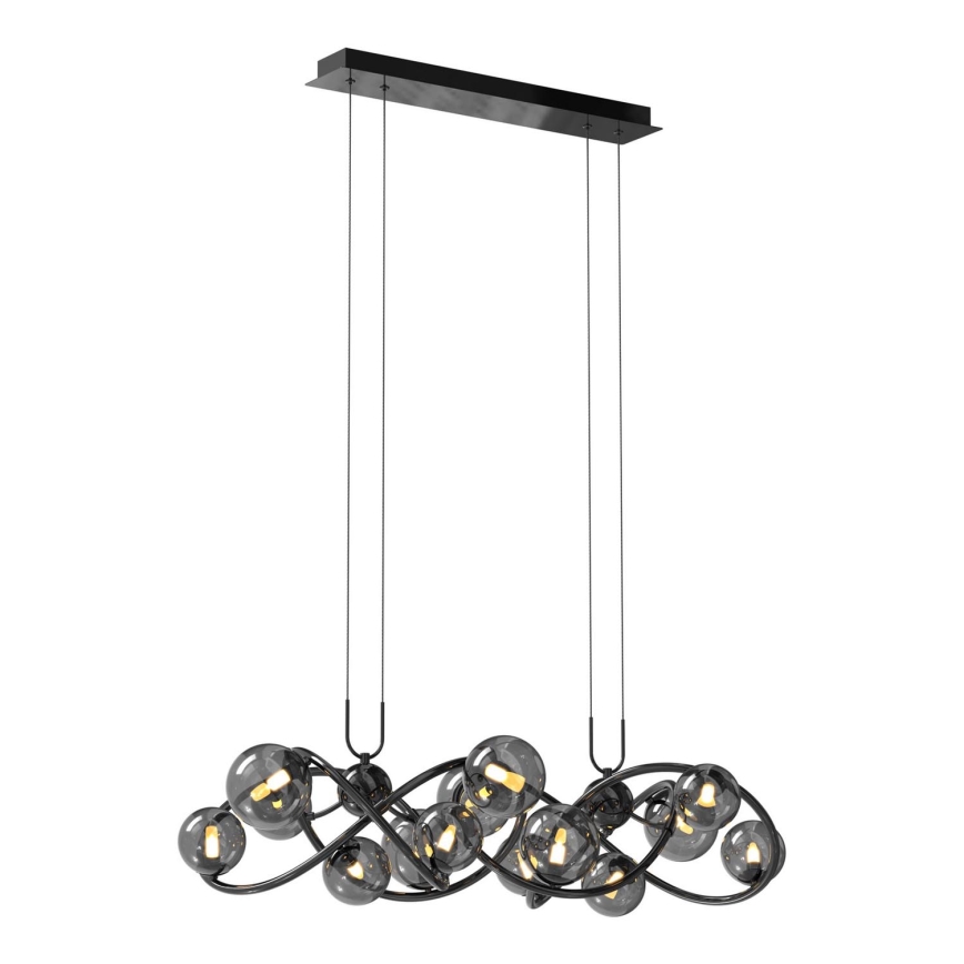 Wofi 7014-1405 - Lámpara LED colgante NANCY 14xG9/3,5W/230V negro/cromo brillante