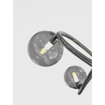 Wofi 7014-1405 - Lámpara LED colgante NANCY 14xG9/3,5W/230V negro/cromo brillante