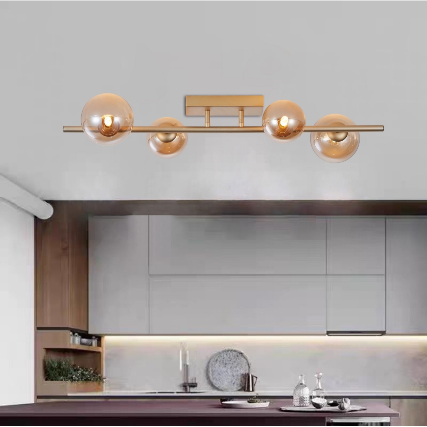 Wofi 7014-401W - Lámpara de techo LED VILLA 4xG9/3W/230V dorado
