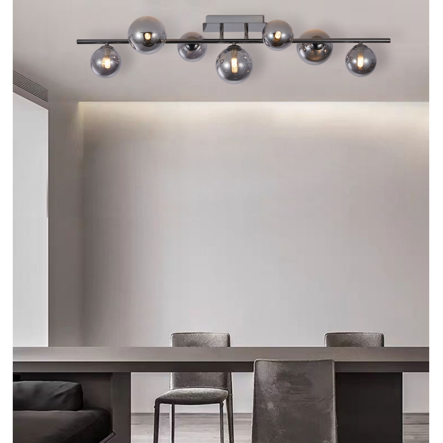 Wofi 7014-705W - Lámpara de techo LED VILLA 7xG9/3W/230V negro