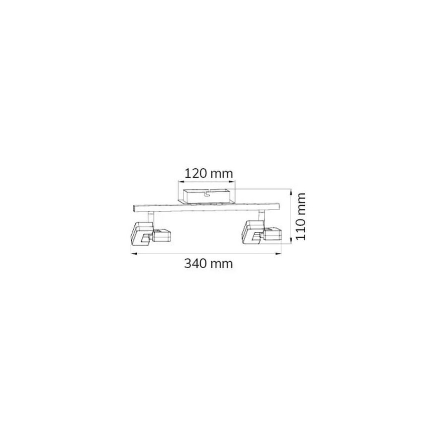 Wofi 7026.02.64.5000 - Foco LED ZARA 2xLED/5,2W/230V