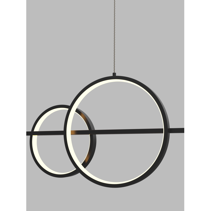 Wofi 7030-502 - Lámpara de araña LED regulable MESSINA LED/40W/230V negro