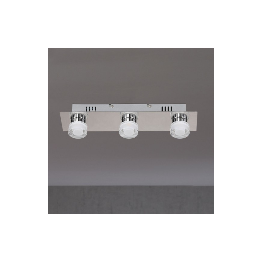 Wofi 7848.03.54.0044 -LED Plafón de baño LORIENT 3xLED/4W/230V IP23