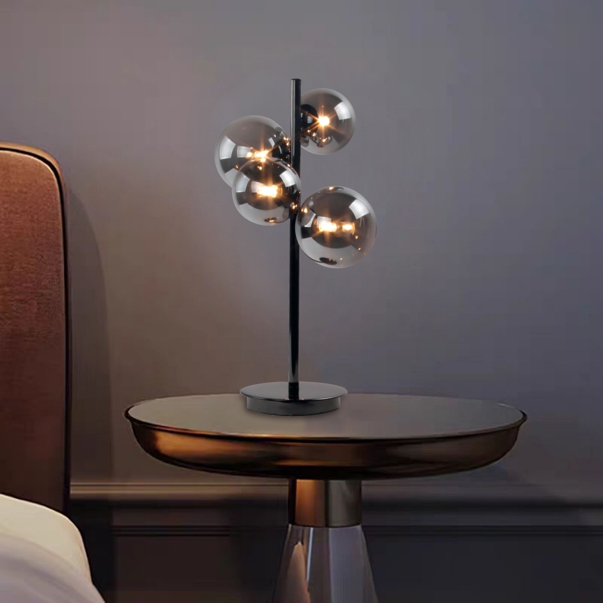 Wofi 8014.04.24.9000 - Lámpara de mesa LED VILLA 4xG9/3W/230V negro
