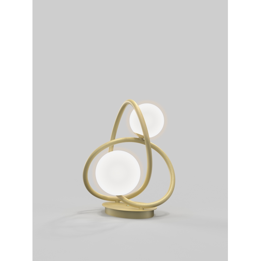 Wofi 8014-201 - Lámpara de mesa LED NANCY 2xG9/3,5W/230V dorado/blanco