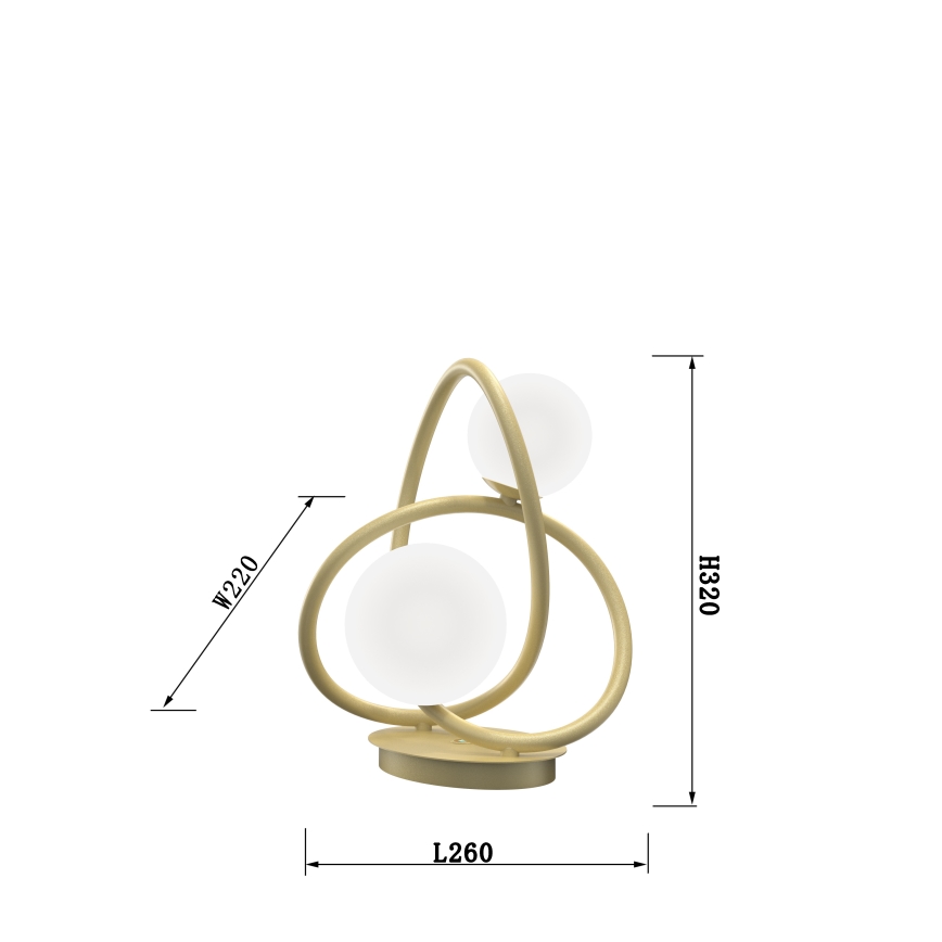 Wofi 8014-201 - Lámpara de mesa LED NANCY 2xG9/3,5W/230V dorado/blanco