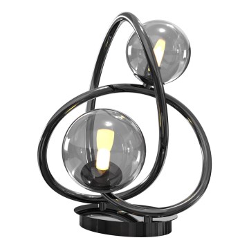 Wofi 8014-205 - Lámpara de mesa LED NANCY 2xG9/3,5W/230V negro/cromo brillante