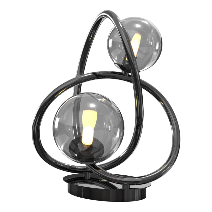 Wofi 8014-205 - Lámpara de mesa LED NANCY 2xG9/3,5W/230V negro/cromo brillante