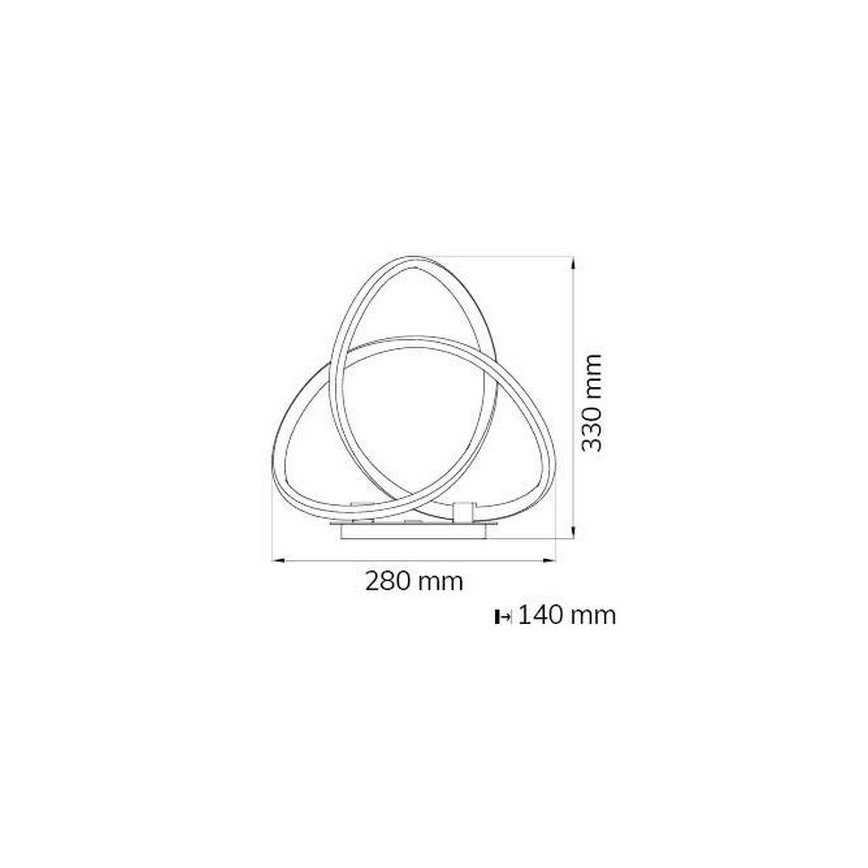 Wofi 8134.01.88.9000 - Lámpara de mesa LED regulable INDIGO LED/19W/230V