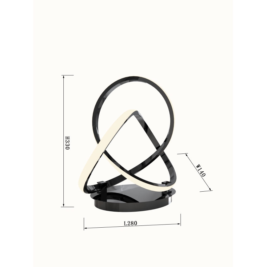 Wofi 8134-105 - LED Lámpara de mesa regulable táctil INDIGO LED/10,5W/230V negro/cromo brillante