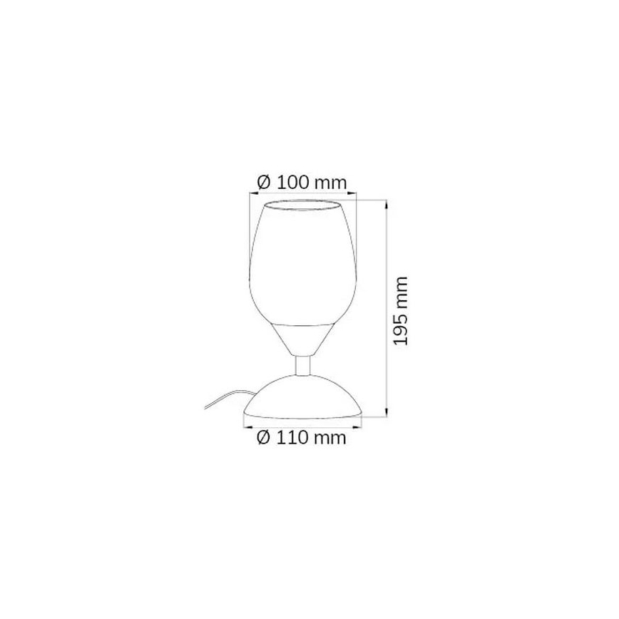 Wofi 814101640500 - Lámpara de mesa táctil regulable FLAME 1xE14/60W/230V