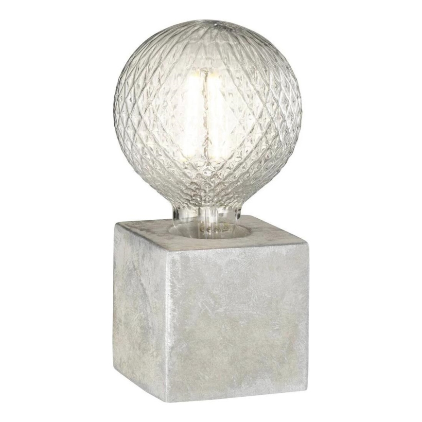 WOFI 8213.01.50.7000 - Lámpara de mesa BROAD 1xE27/10W/230V concreto