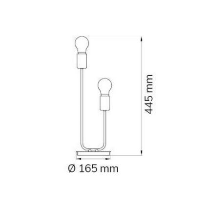 Wofi 8255.02.10.8000 - Base de lámpara YORK 2xE27/60W/230V