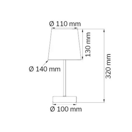 Wofi 832401949000 - Lámpara de mesa CESENA 1xE14/42W/230V rosa