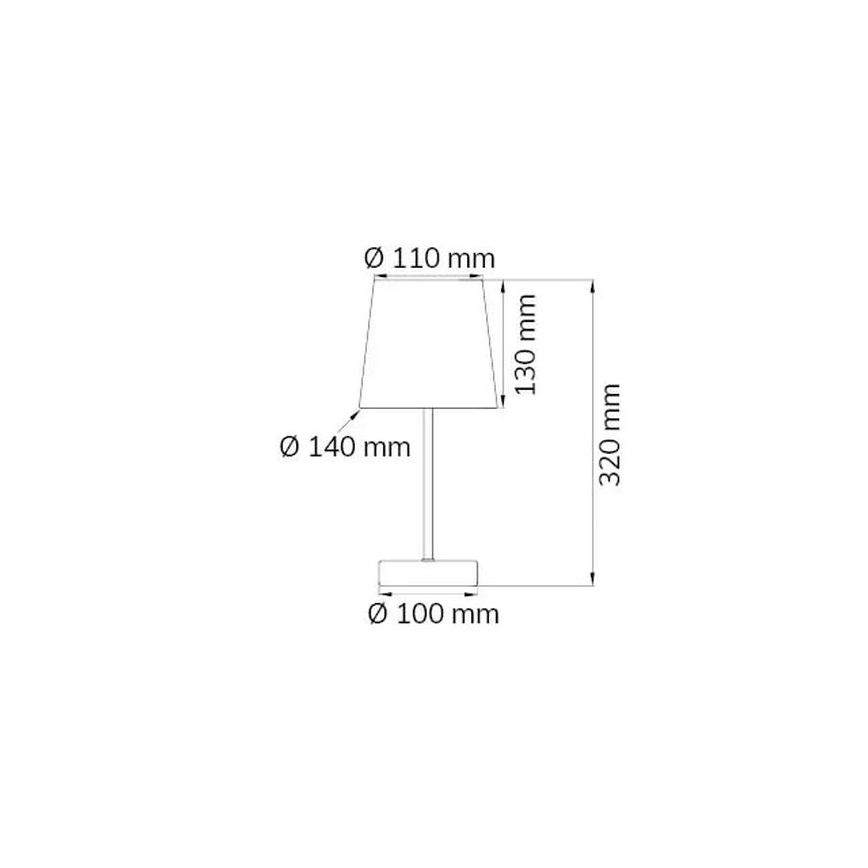 Wofi 832401949000 - Lámpara de mesa CESENA 1xE14/42W/230V rosa