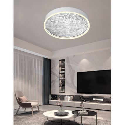 Wofi 9002-103L - Plafón LED regulable BORDEAUX LED/60W/230V plata