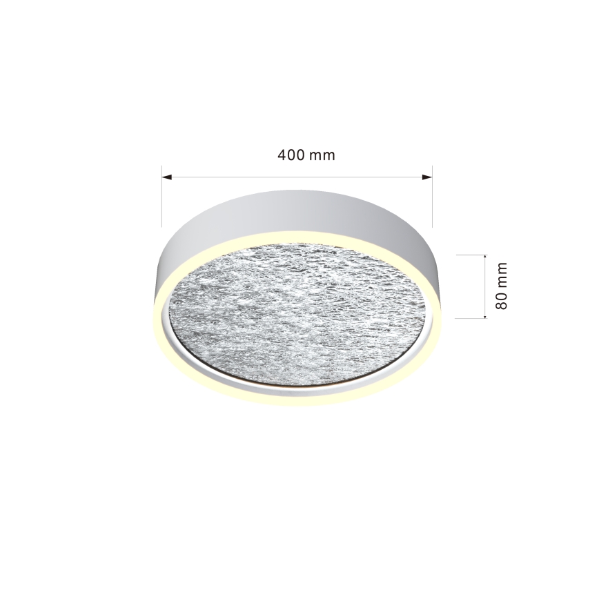 Wofi 9002-103M - Plafón LED regulable BORDEAUX LED/37W/230V plata