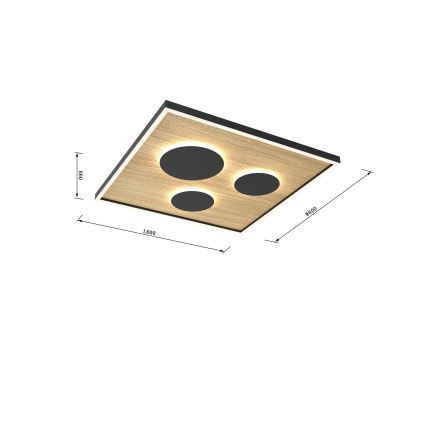 Wofi 9012-306L - Plafón LED regulable DIJON LED/40W/230V