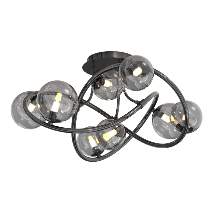 Wofi 9014-805 - Lámpara de techo LED NANCY 8xG9/3,5W/230V negro/cromo brillante
